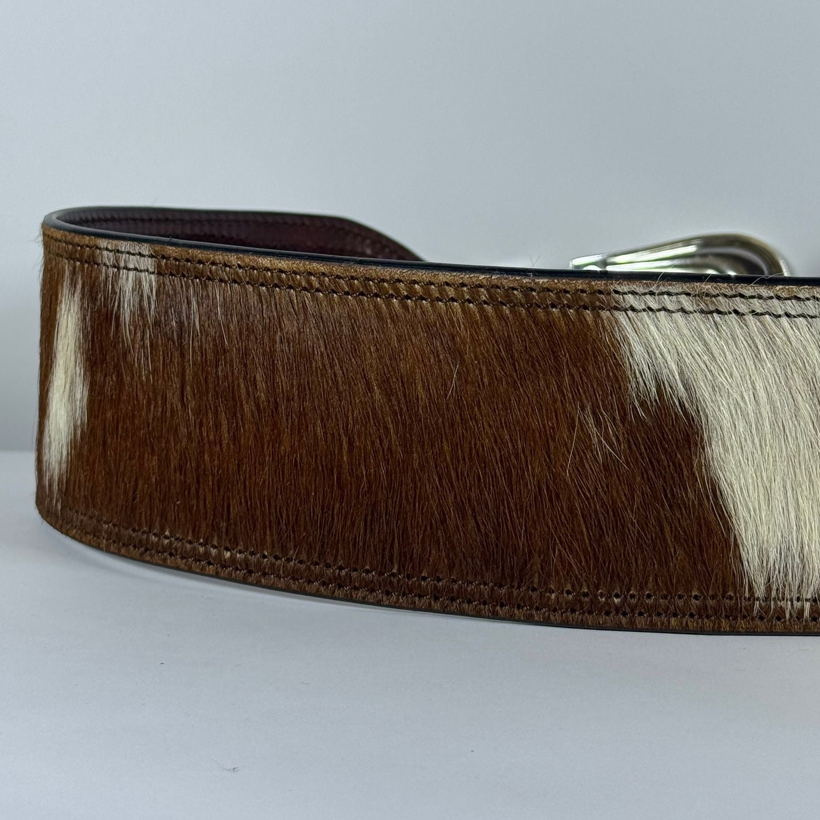 CINTURILLA INDIANA COW PELO PINTO 96