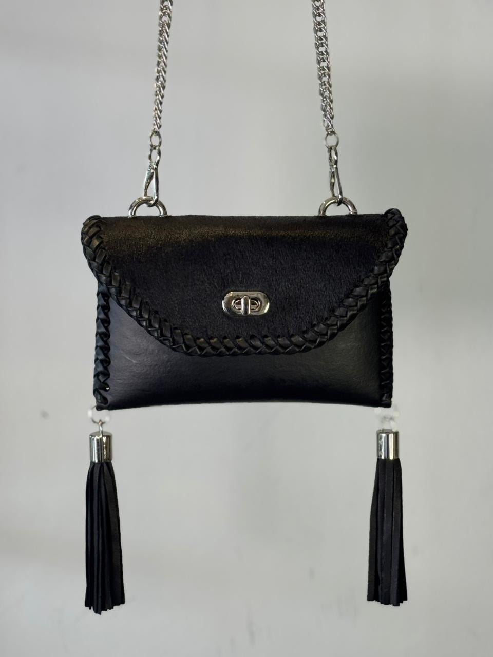 BOLSO IXQUIC HOLSTEIN BLACK SILVER