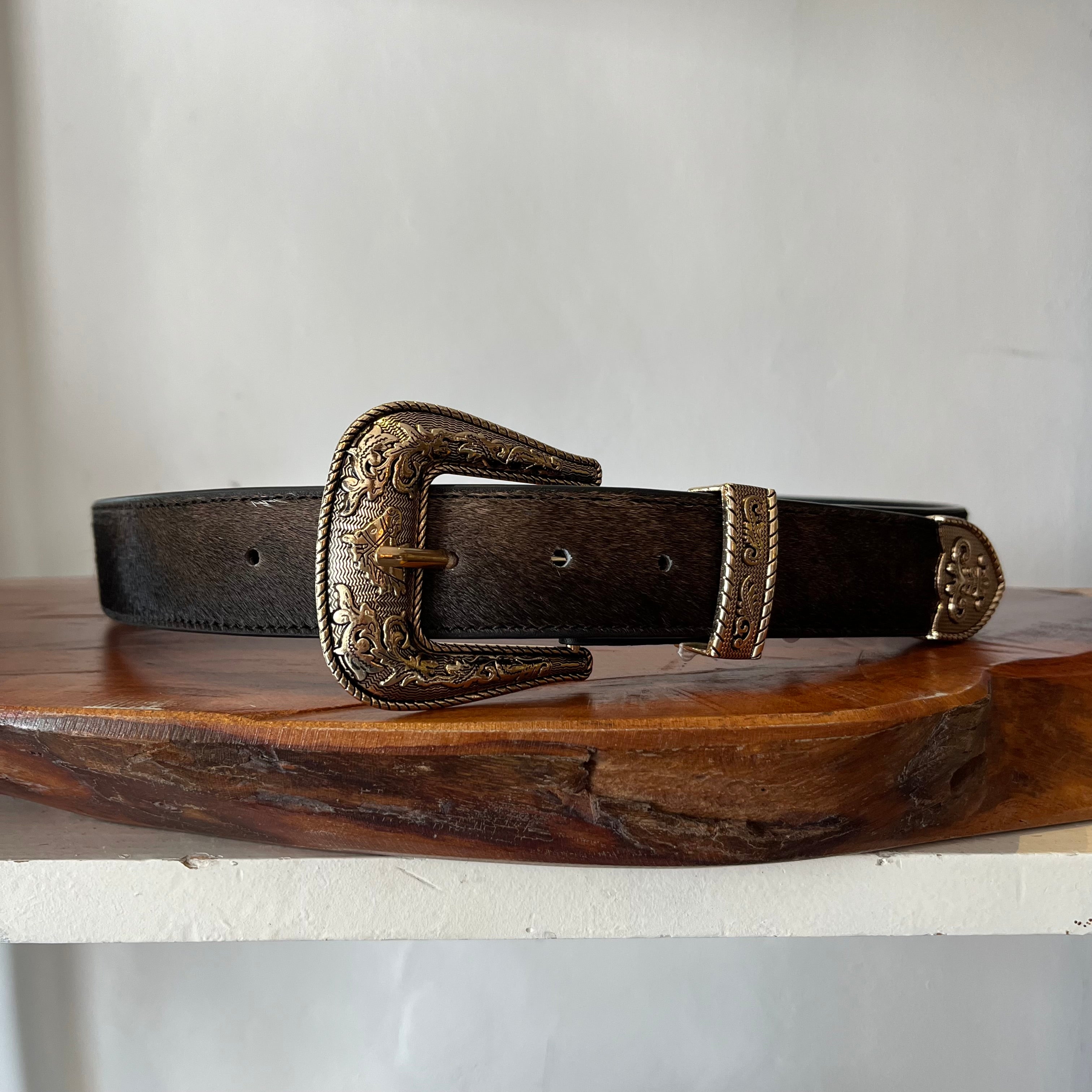 CINTURON NEGRO HEBILLA WESTERN 60