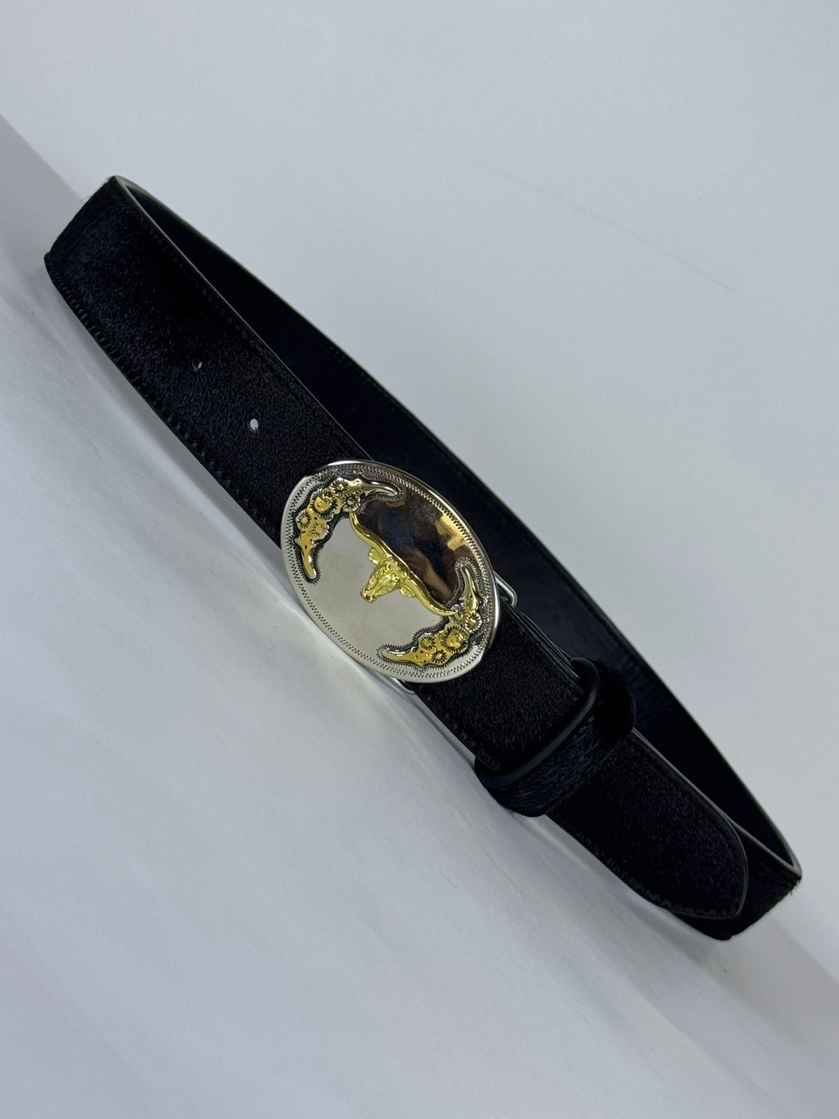 CINTURON NEGRO HEBILLA VAQUERA 72