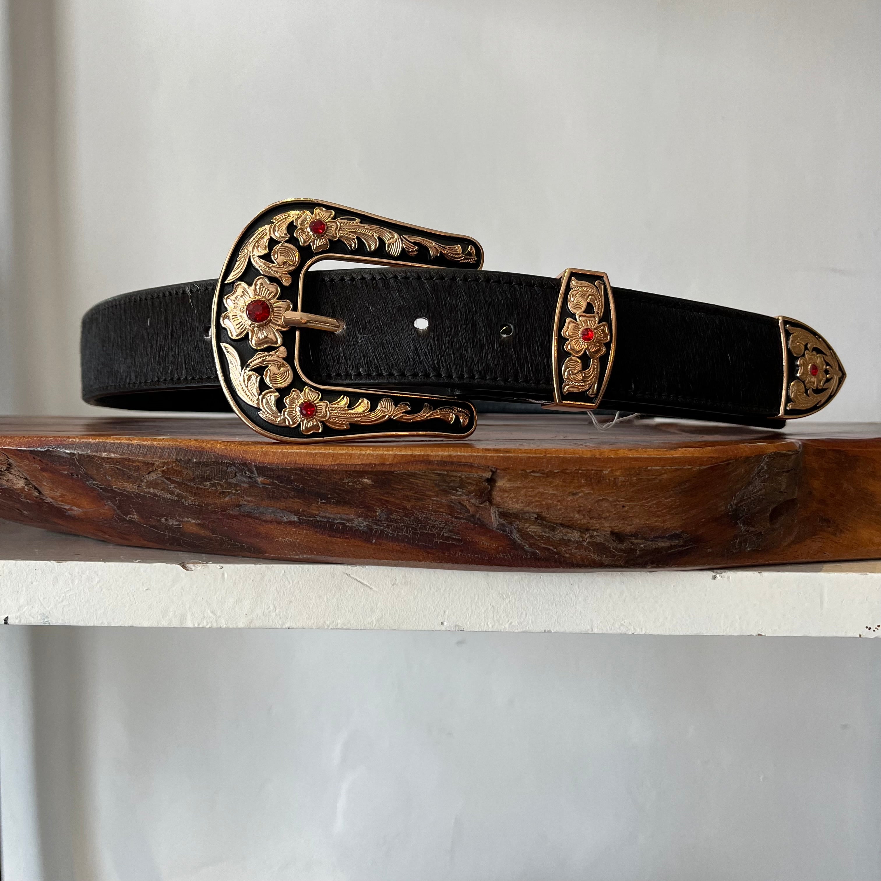CINTURON NEGRO HEBILLA WESTERN 59