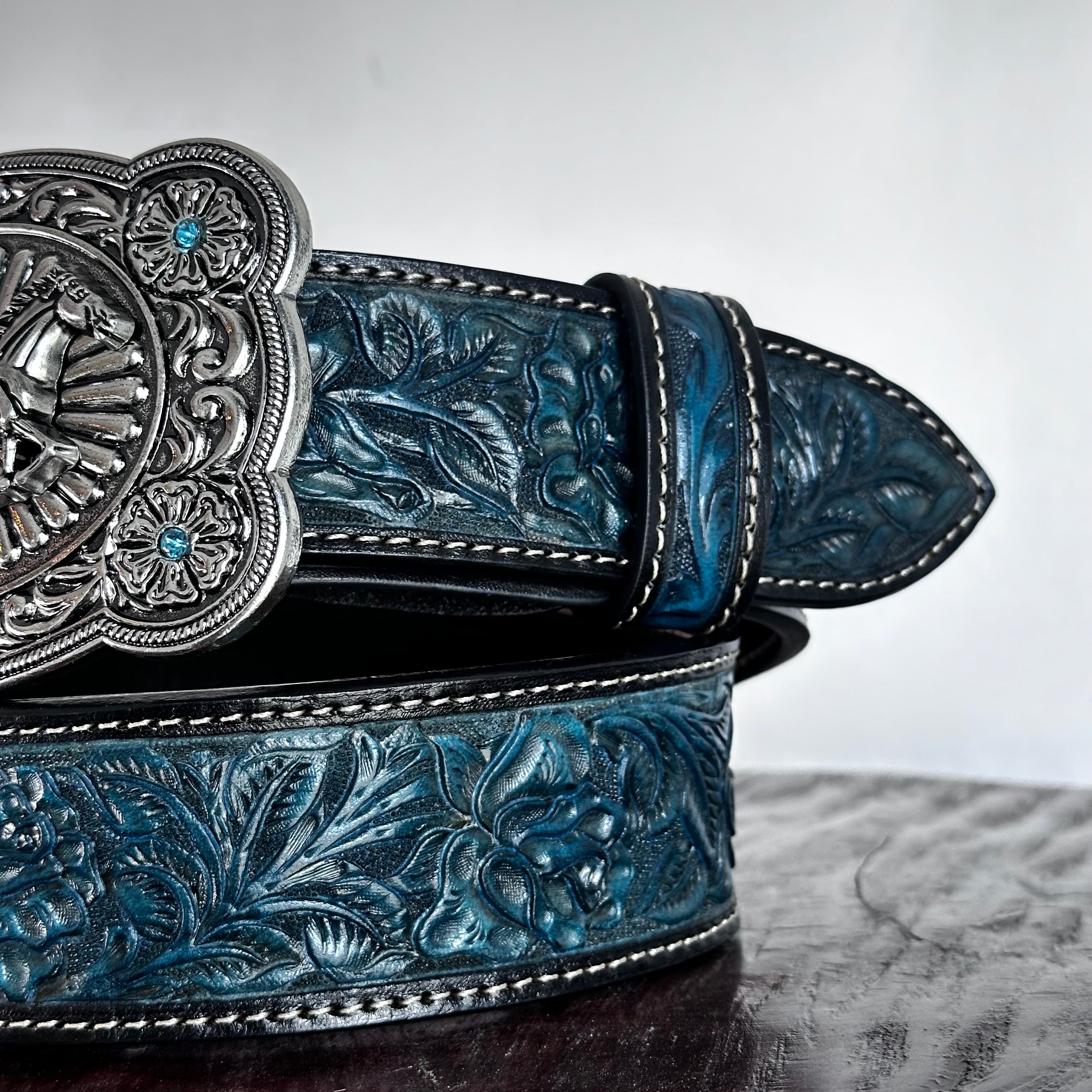 CINTURON VAQUERO TURQUESA