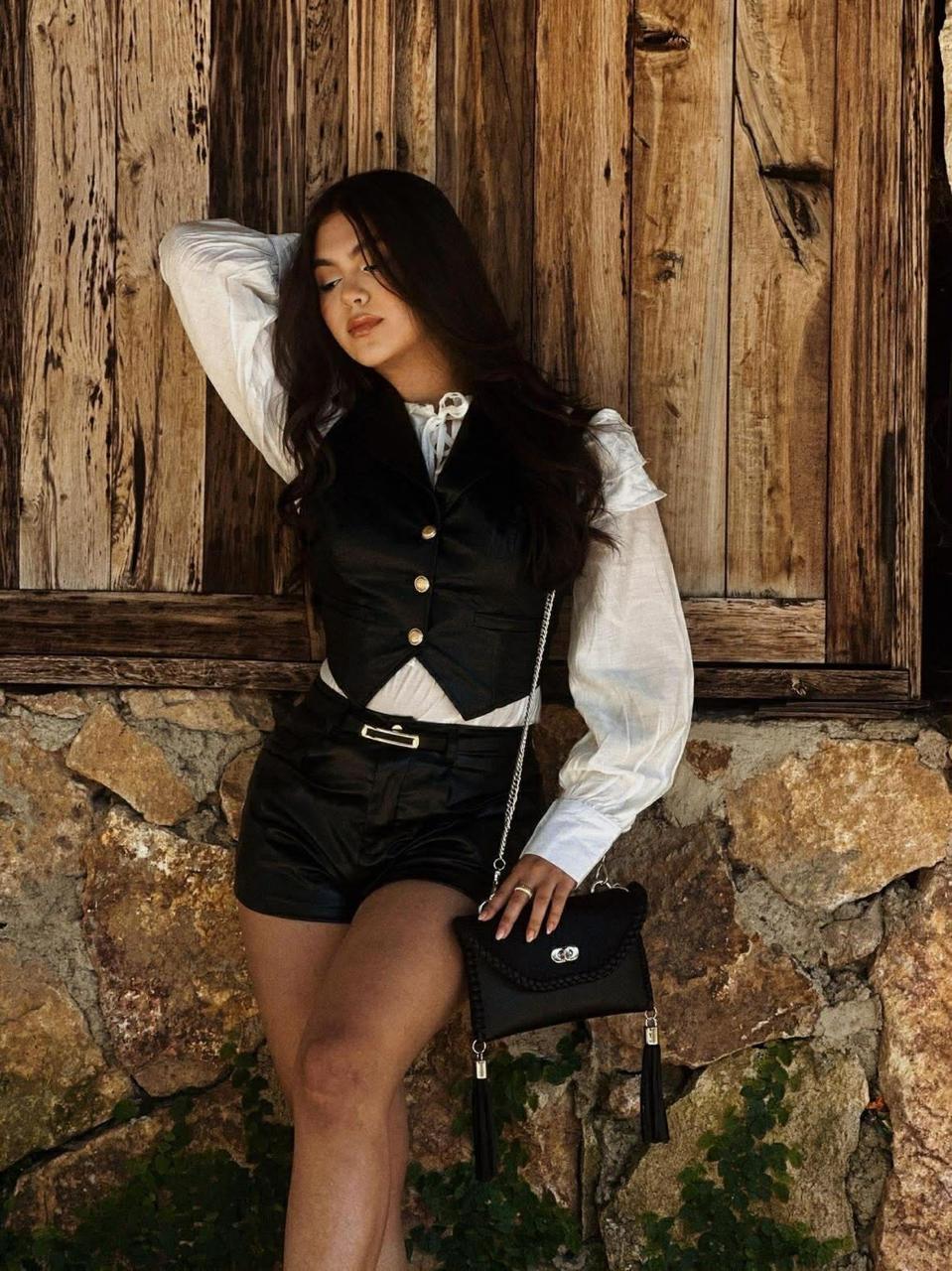 BOLSO IXQUIC HOLSTEIN BLACK SILVER