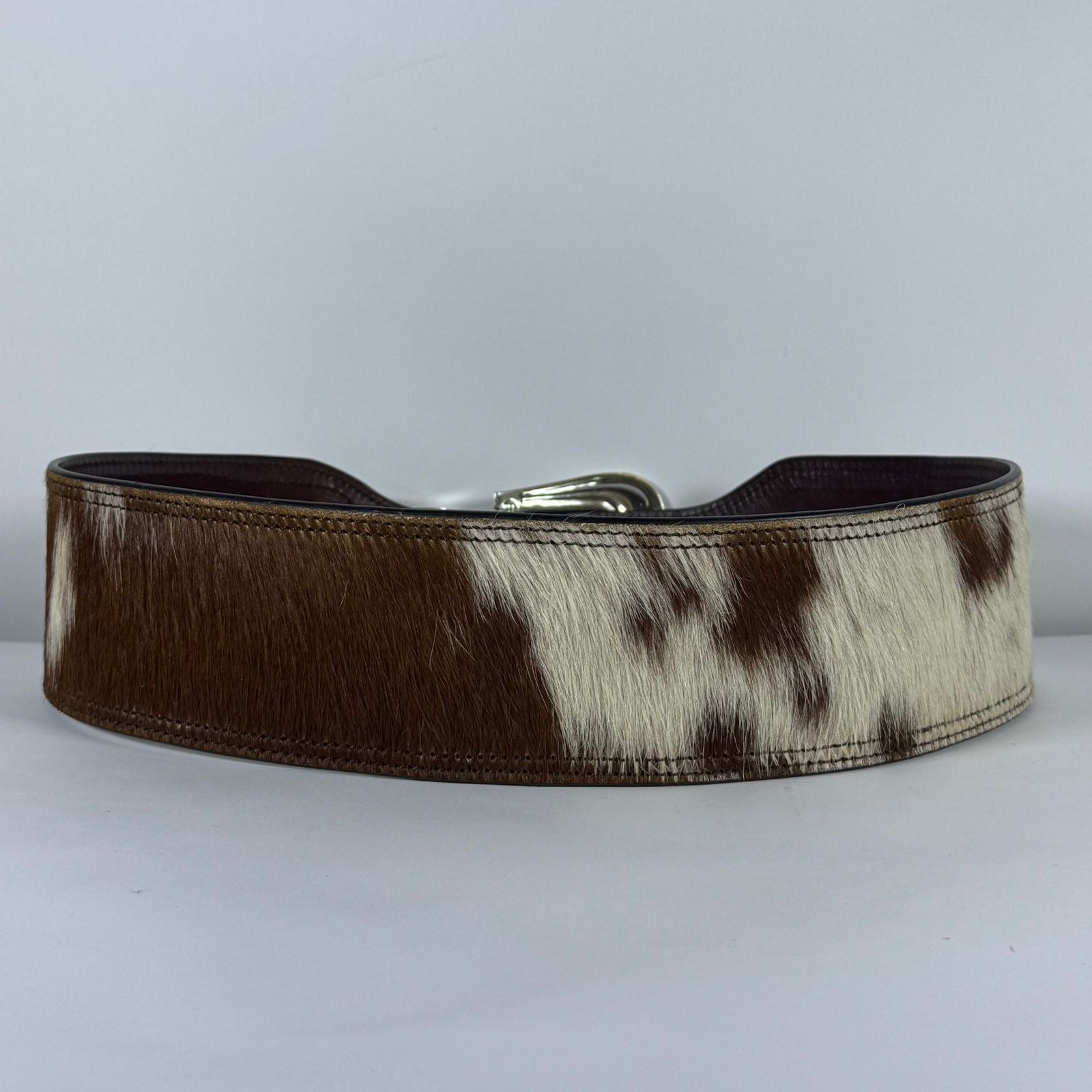 CINTURILLA INDIANA COW PELO PINTO 96