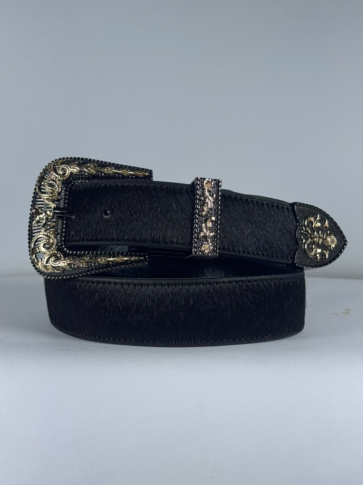 CINTURON NEGRO HEBILLA WESTERN 77