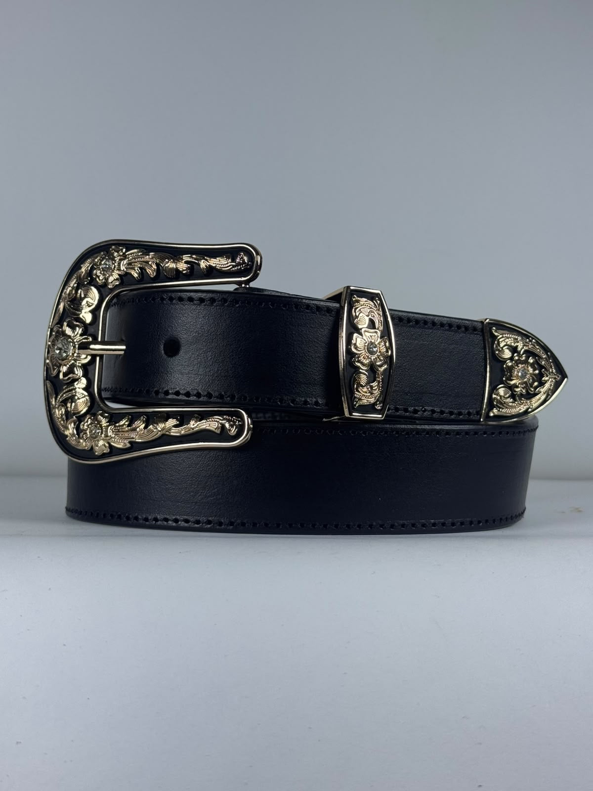 CINTURON NEGRO HEBILLA WESTERN 95-96