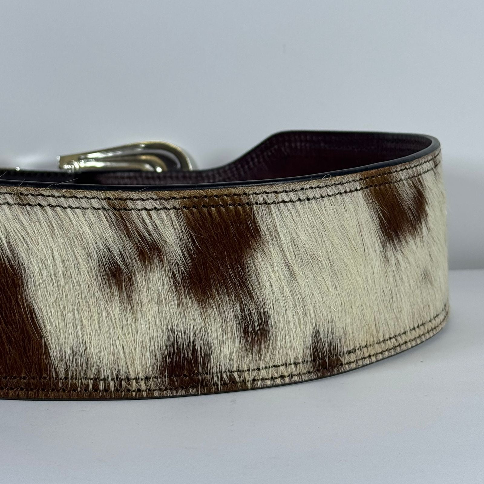 CINTURILLA INDIANA COW PELO PINTO 96